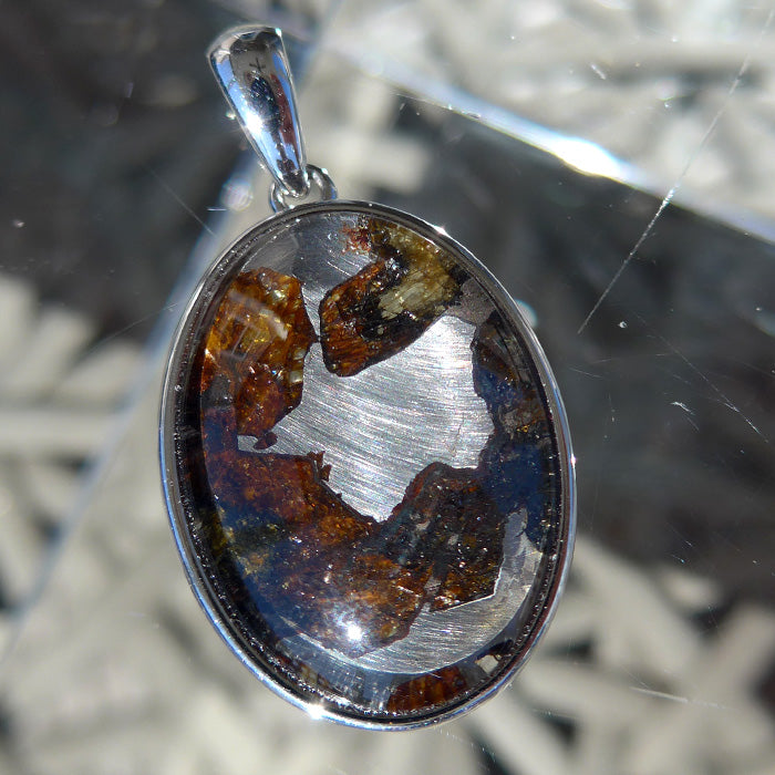 Large Oval Pallasite Pendant