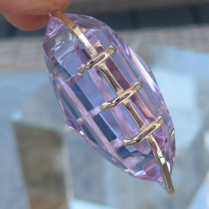 Trichroic Lavender Quartz Infinite Energy Pendant Wand by Kings Amao