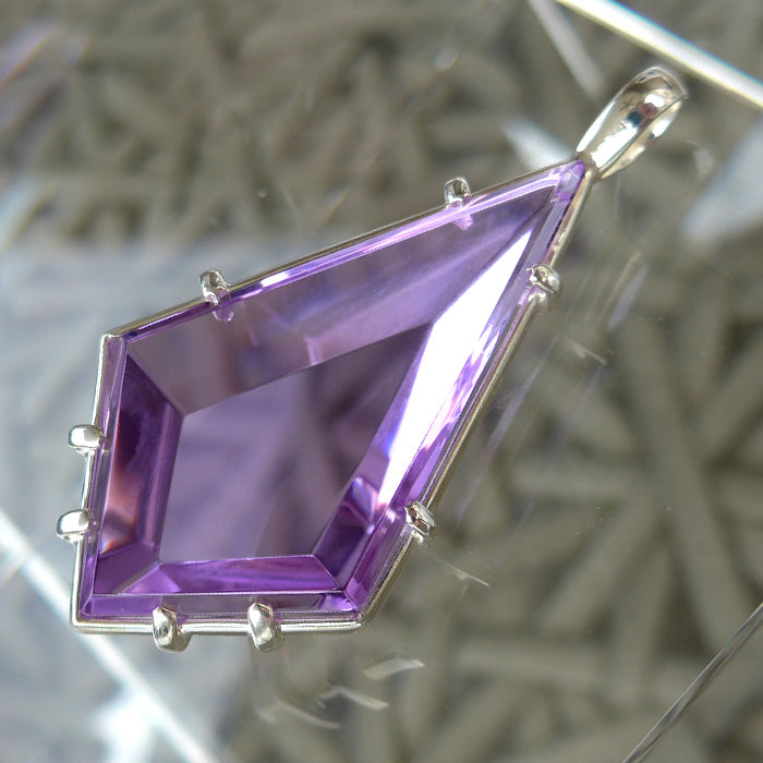 Jumbo Magenta Quartz Guardian Flame Pendant by Kings Amao