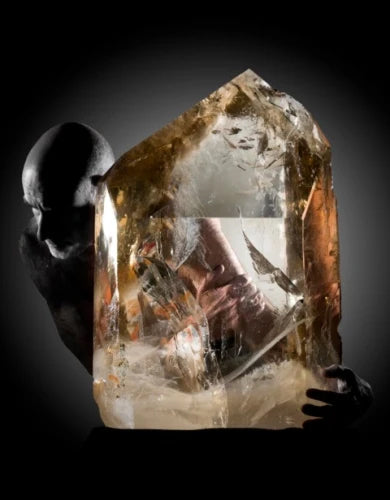 Golden Citrine Flower of Isis Pendant by Lawrence Stoller