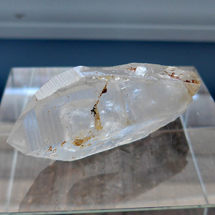 Clear Lemurian Channeling Wand with Mirrors and Temple Markings