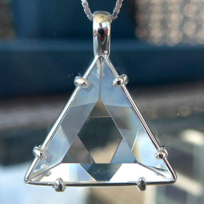 King Size Lemurian Quartz Star of David Pendant by Kings Amao
