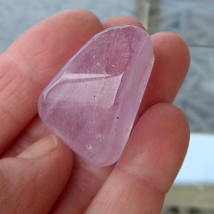 Moonlit Rainbow Glow Polished Pink Violet Kunzite