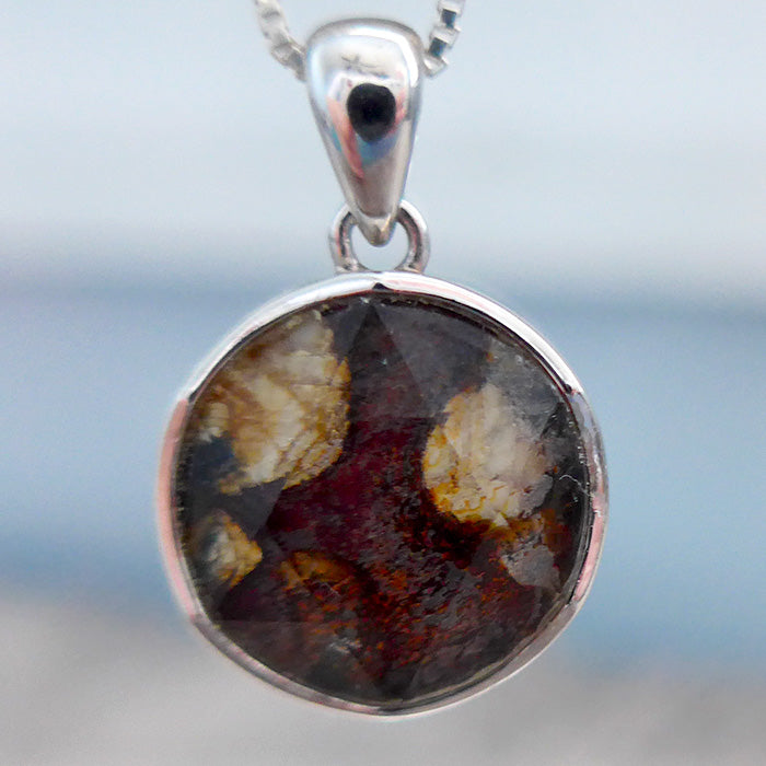 Petite Polka Dot Pallasite Star of David Pendant