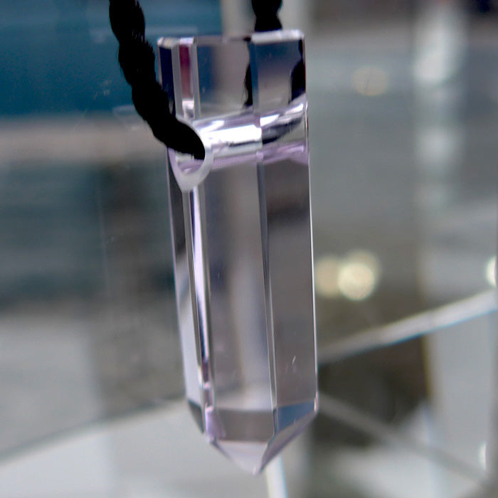 Hexagonal Rose de France Amethyst Pendant Wand by Lawrence Stoller