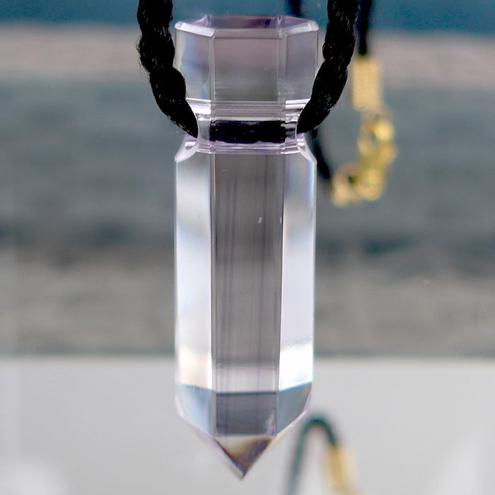 Hexagonal Rose de France Amethyst Pendant Wand by Lawrence Stoller