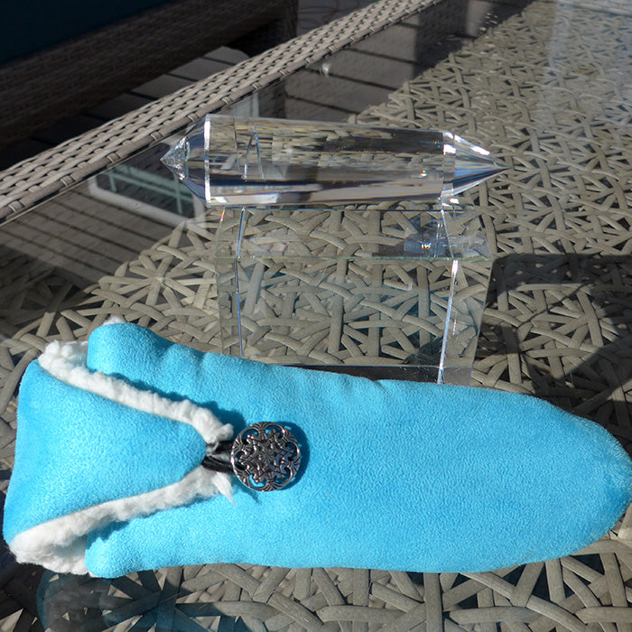 COLLECTOR'S ITEM: Slender 6 Flower Petal 144 Facet Vogel Phi Crystal Healing Wand by Ray Pinto