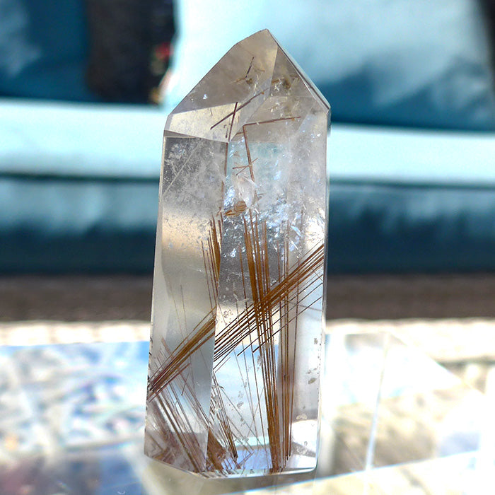 Polished Red Rutile Channeling Generator