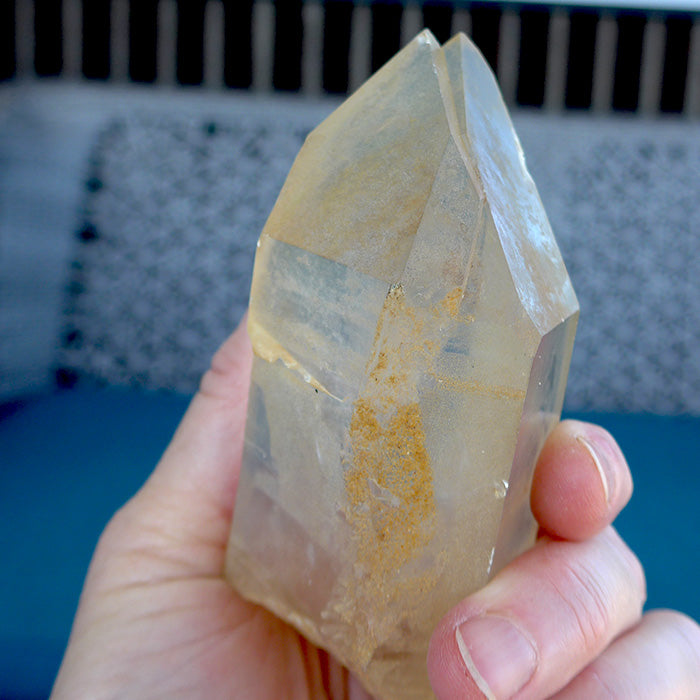 Self Healed Twin Golden Lemurian Window Wand