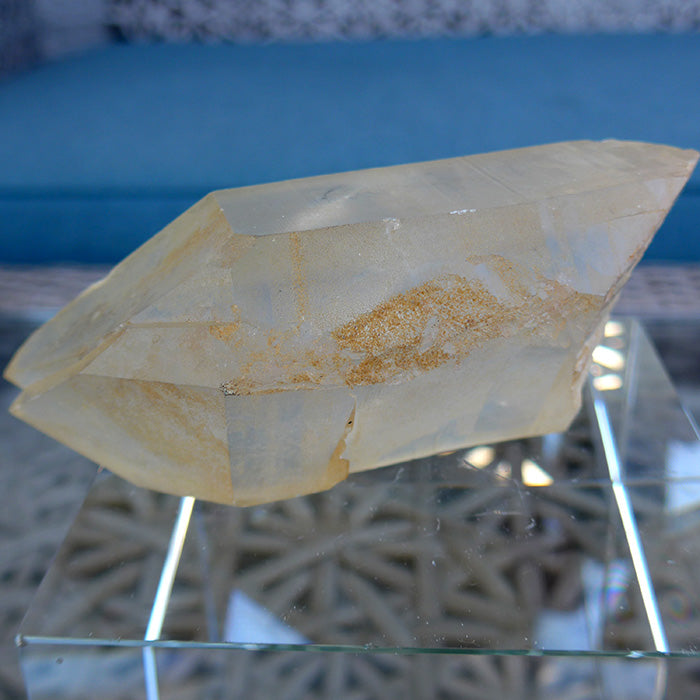 Self Healed Twin Golden Lemurian Window Wand