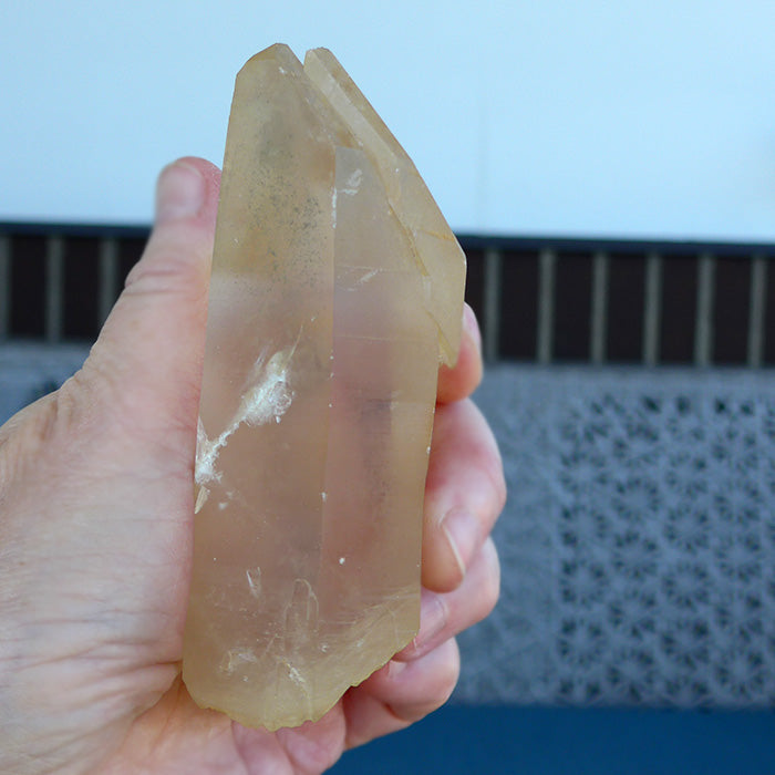 Self Healed Twin Golden Lemurian Window Wand
