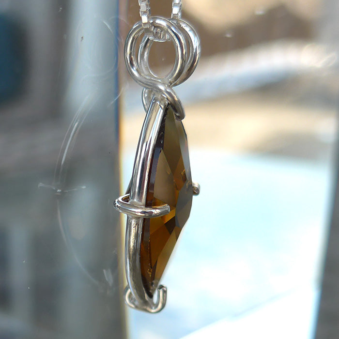 Tawny Gold Citrine Infinite Eye Pendant