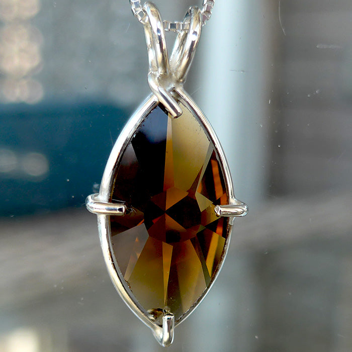Tawny Gold Citrine Infinite Eye Pendant