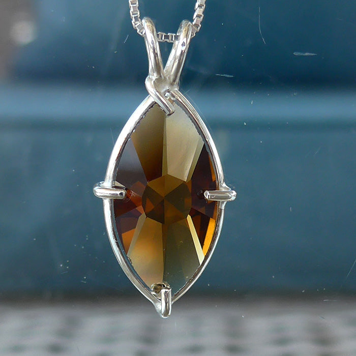 Tawny Gold Citrine Infinite Eye Pendant