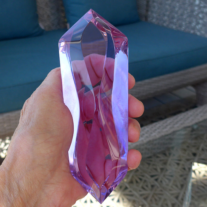 Jumbo Trichroic Lavender Quartz Infinite Energy Wand