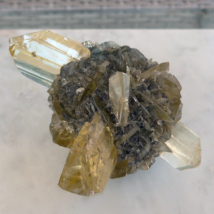 Multipoint Golden Winnipeg Selenite Sphere