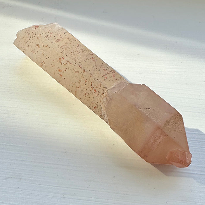 Amblygonite Madagascar Scepter with Bridge Crystal