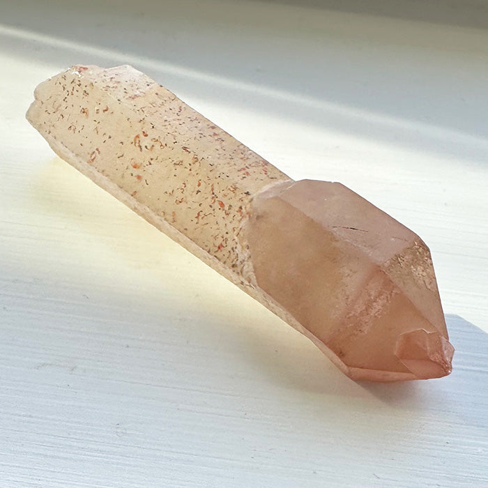 Amblygonite Madagascar Scepter with Bridge Crystal