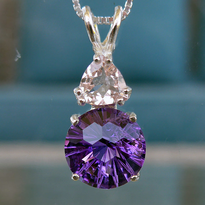 Amethyst Super Nova with Trillion Morganite