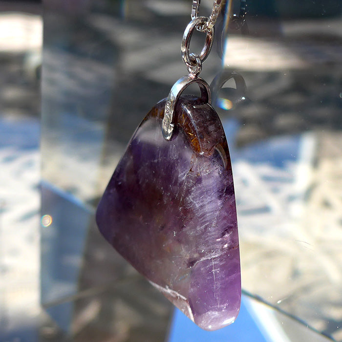 Purple Splash Rutilated Auralite Pendant