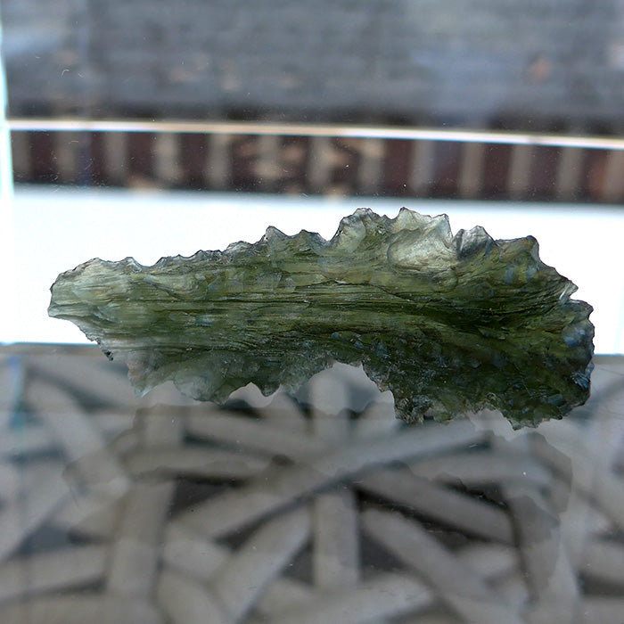 AAA Translucent Besednice Moldavite Leaf