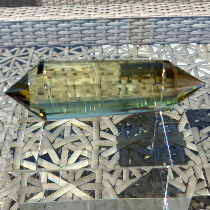 Luminous 48 Sided Tibetan Citrine Vogel Wand by David Zhuang