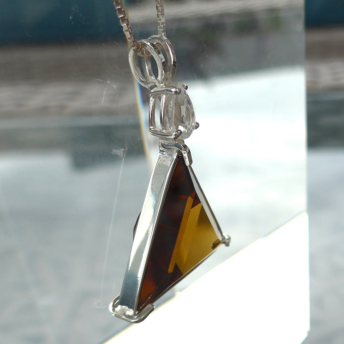 Citrine Star of David Pendant with Phenacite Crown