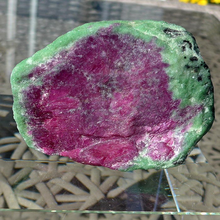 Giant Double Hexagonal Ruby in Zoisite Altarpiece
