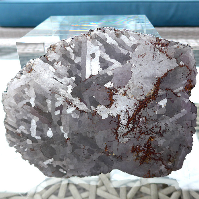 Giant Gibeon Meteorite Slice with Widmanstatten Patterns