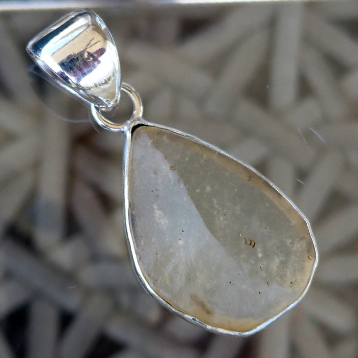 Freeform Teardrop Libyan Desert Glass Pendant