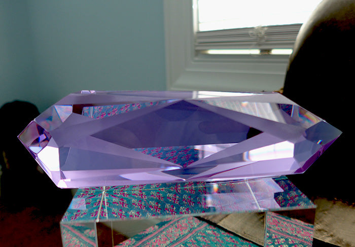 2X PRICE DROP: Gorgeous Trichoic Lavender Quartz Unconditional Love Energy Wand by Kings Amao