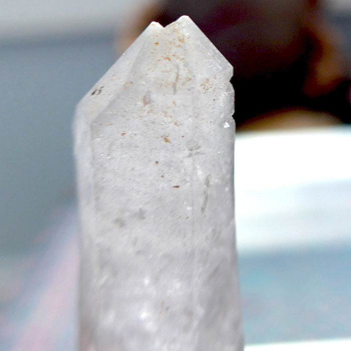 Fat Tibetan Quartz DT Wand with Huge Bridge Crystal