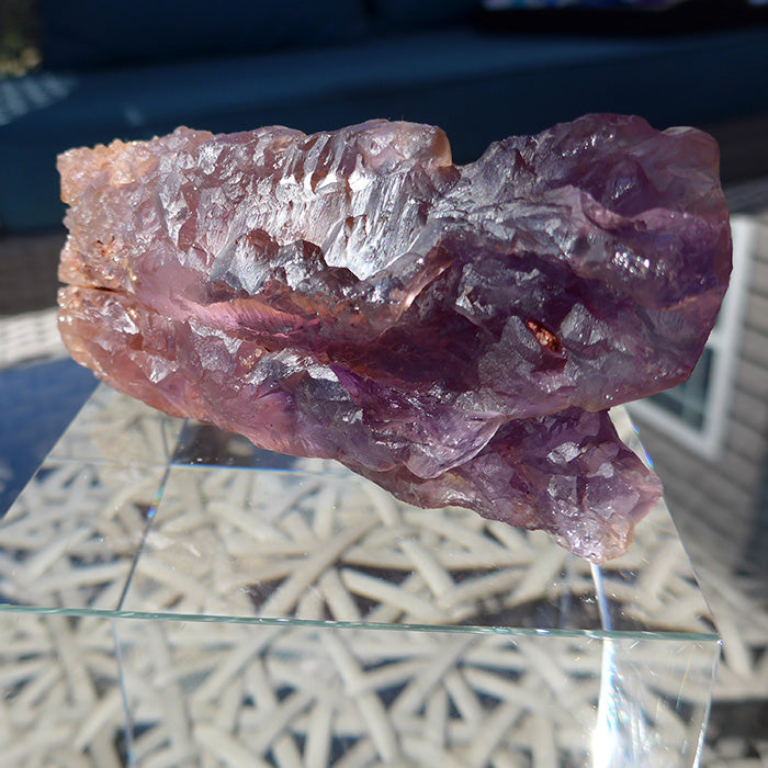 Large Multi Terminated Twin Rainbow Ametrine Wand