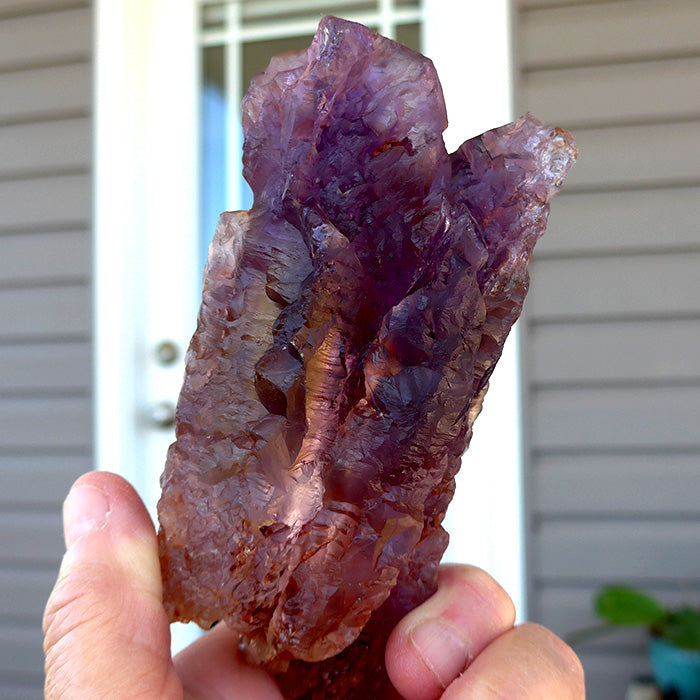 Large Multi Terminated Twin Rainbow Ametrine Wand
