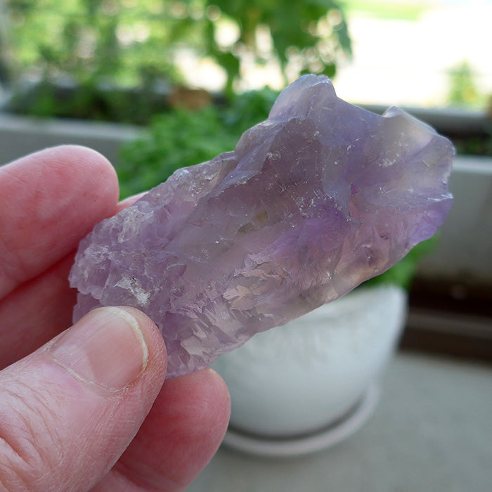 Luminous Violet Flame Rainbow Ametrine Meditation Stone