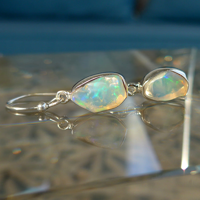 Petite Opal Hanging Earrings