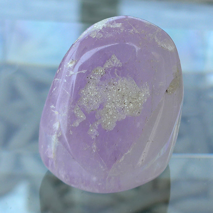 Pink Violet Polished Kunzite with Chatoyancy