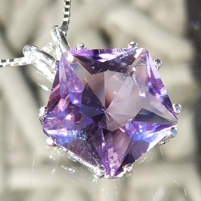 Amethyst Rose de France Star of Venus Pendant