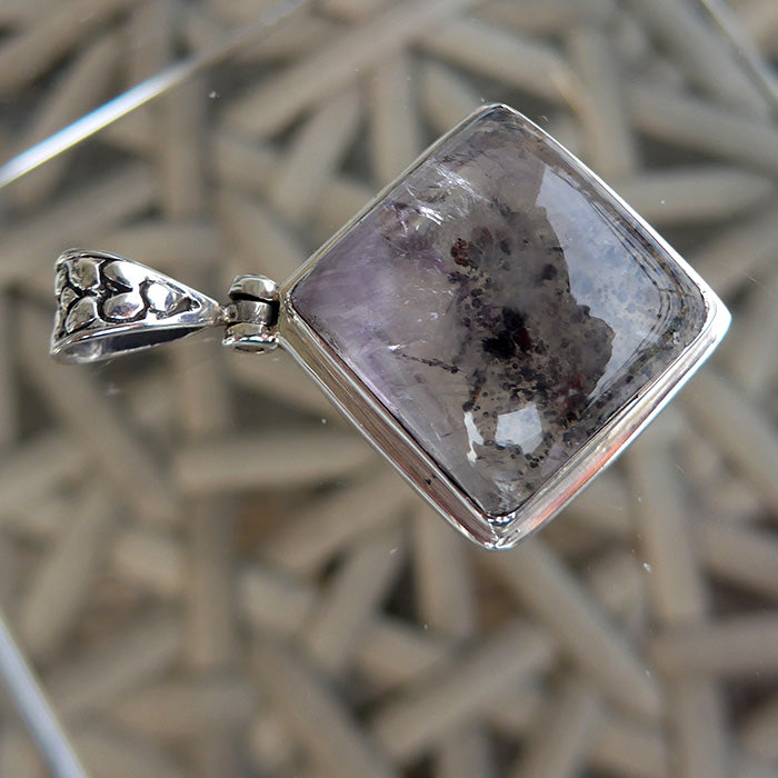 Pale Violet Splash Espiritu Santo Rutilated Amethyst Pendant