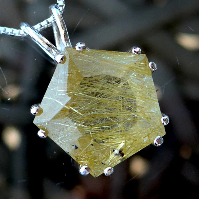 Golden Rutilated Quartz Star of Venus