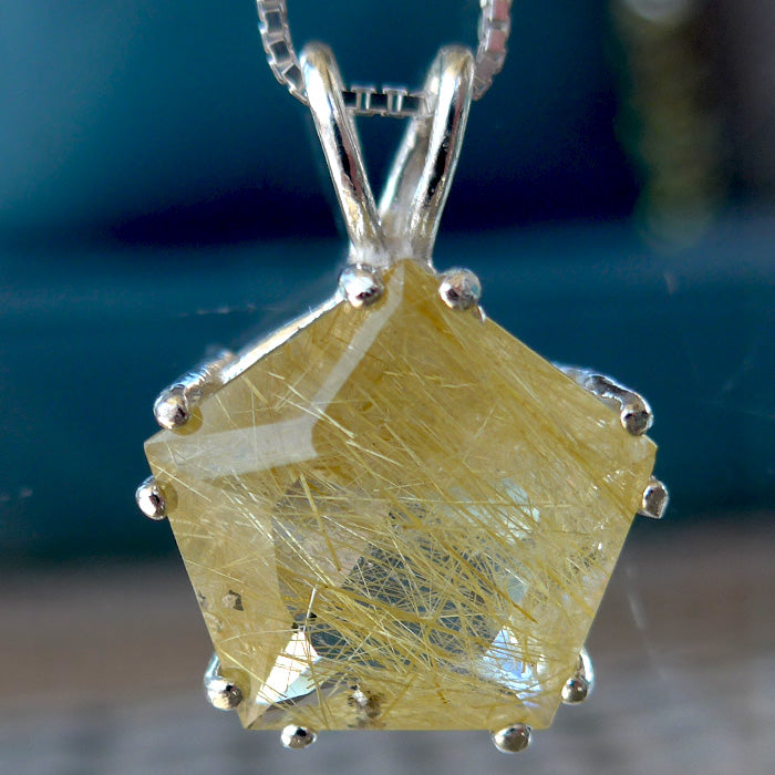 Golden Rutilated Quartz Star of Venus