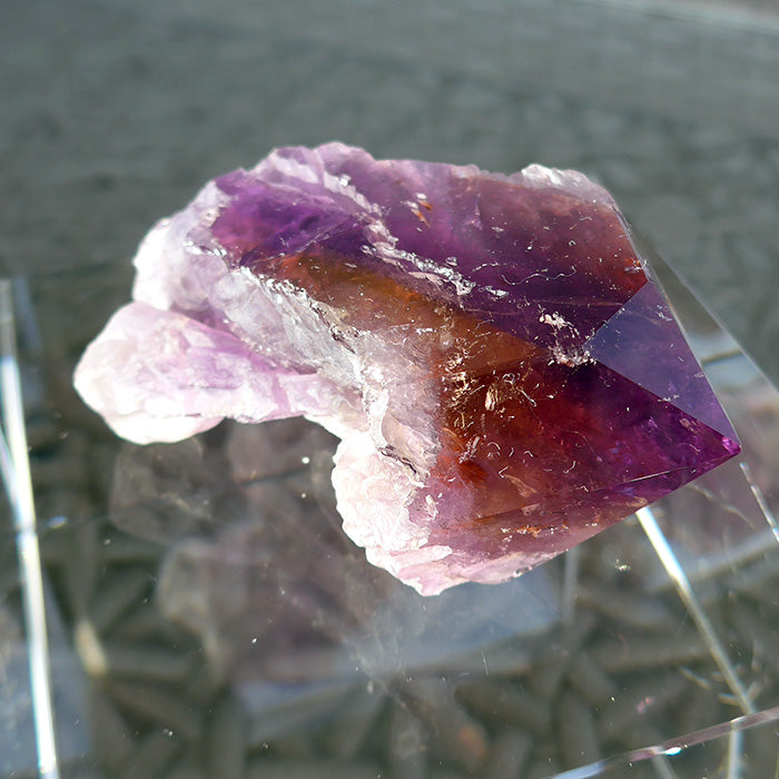 Semi Polished Rainbow Ametrine Wand by Lawrence Stoller