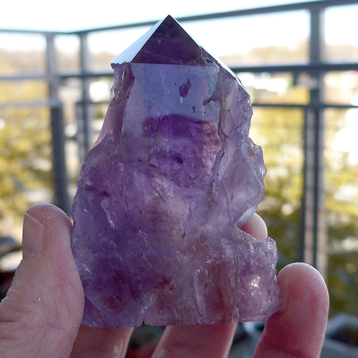 Semi Polished Slim Rainbow Ametrine Generator by Lawrence Stoller