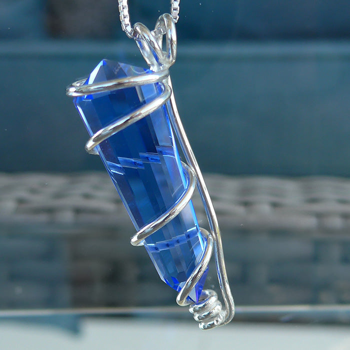 Siberian Blue Kabbalistic Pendant Wand