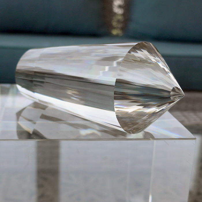 Pale Himalayan Citrine 48 Facet Vogel Wand by David Zhuang