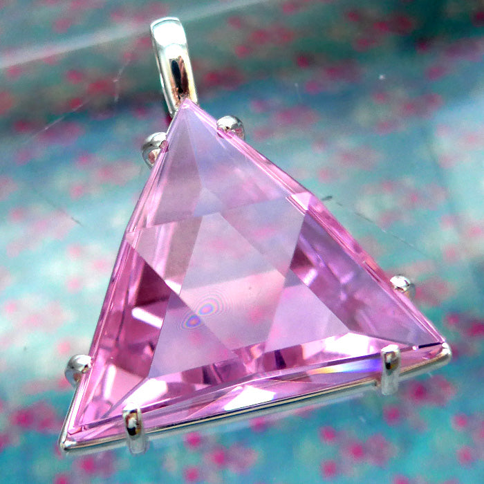 Super Size Non Tarnishing Trichroic Lavender Quartz Star of David Pendant by Kings Amao