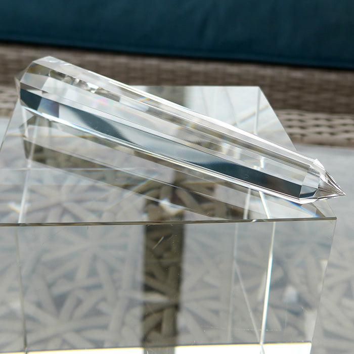 Tapering Octagonal Himalayan Quartz Vogel Wand by David Zhuang