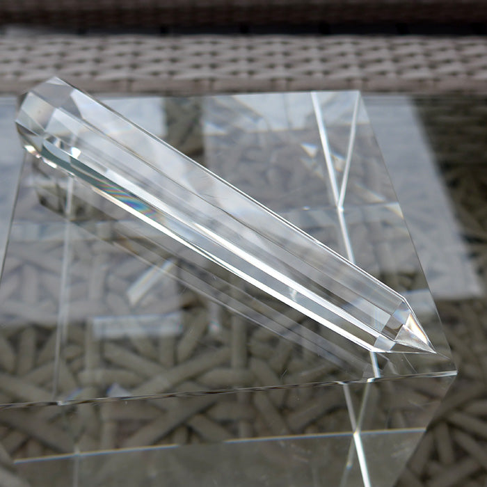 Tapering Octagonal Himalayan Quartz Vogel Wand by David Zhuang