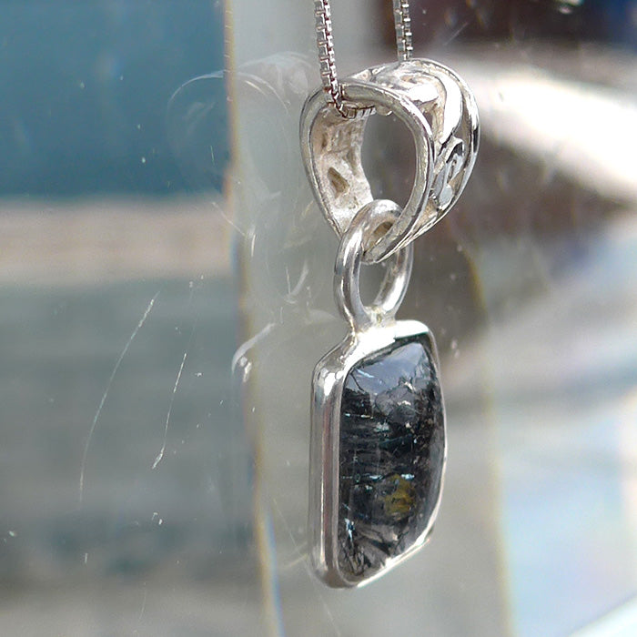 Petite Espiritu Santo Rutilated Amethyst Pendant