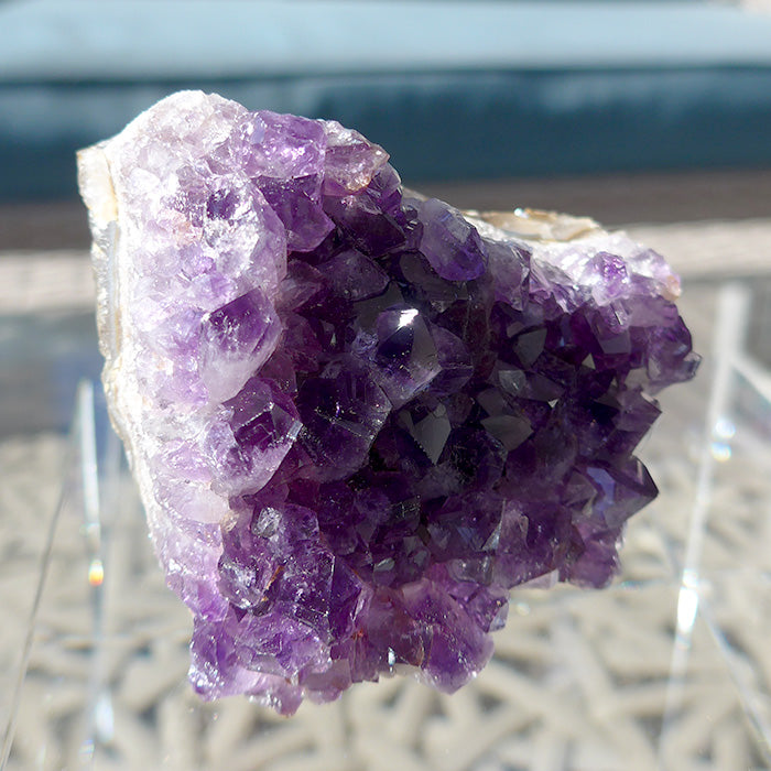 Compact Deep Purple Uruguayan Amethyst Cluster